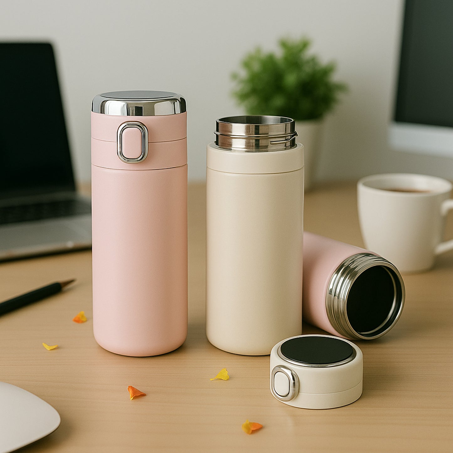 Smart Water Bottle With Led Temperature Display