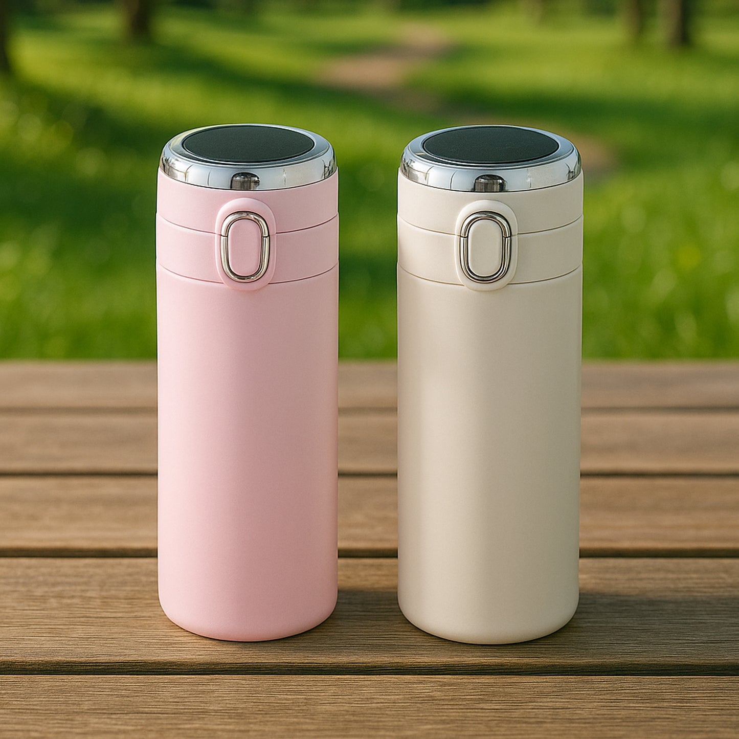 Smart Vacuum Insulated Water Bottle With Led Temperature Display Cold  Hot  Leak Proof  Office Bottle  Gym  Home  Kitchen  Hiking  Trekking  Travel Bottle (Mix Color  Design)